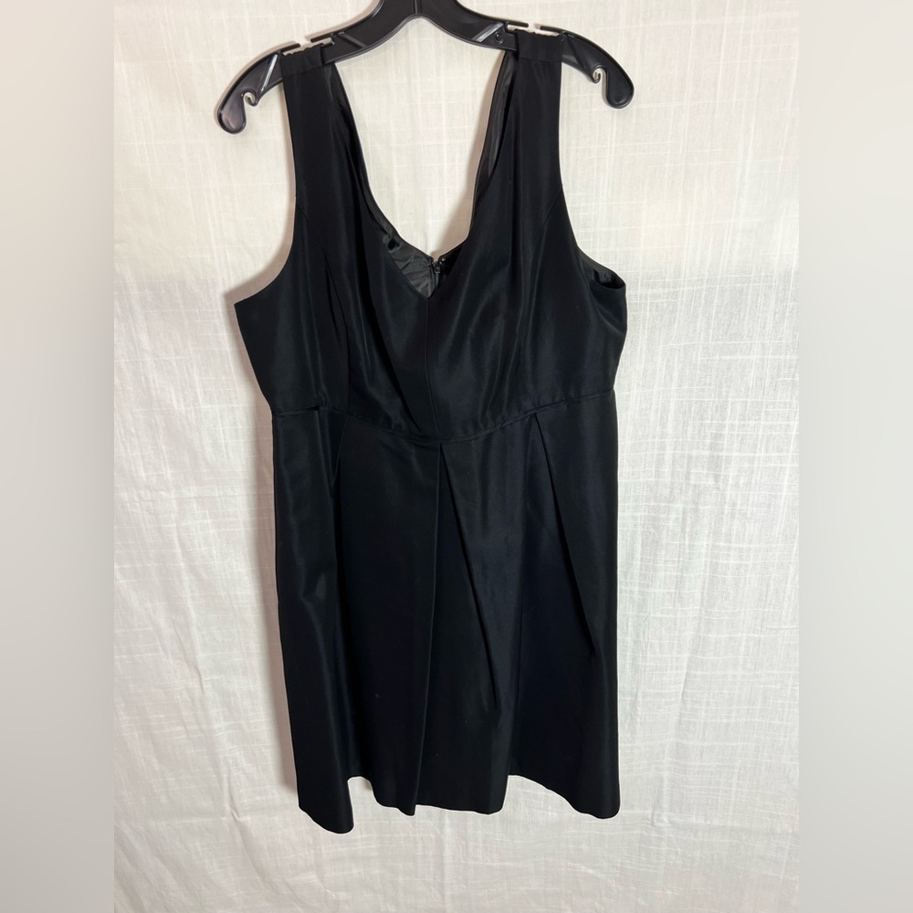 BOGO! J. Crew - Vintage Faille Flare V-Neck Black Cocktail Party Dress - Sz 18